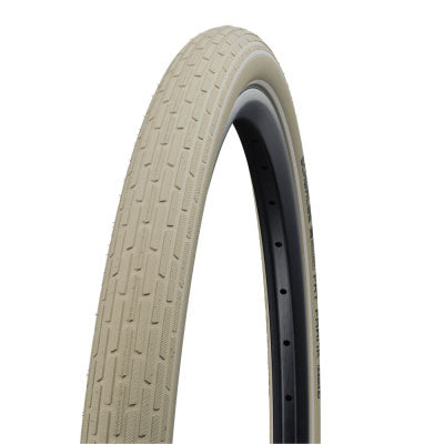 Schwalbe Fat Frank Tire - 26 x 2.35 Clincher Wire Creme/Reflective Active Line