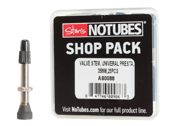 Stan's Tubeless Universal Valve Stems - Brass 35mm 25-pack