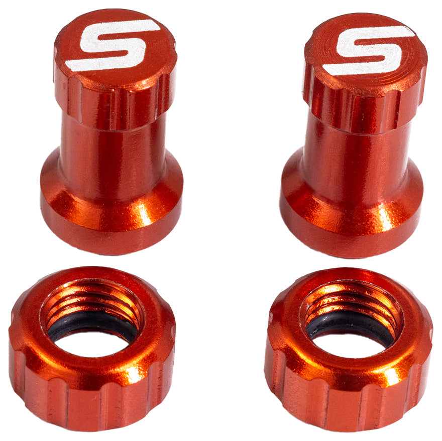 Stan's Tubeless Valve Stem Cap Color Kit - Orange Pair