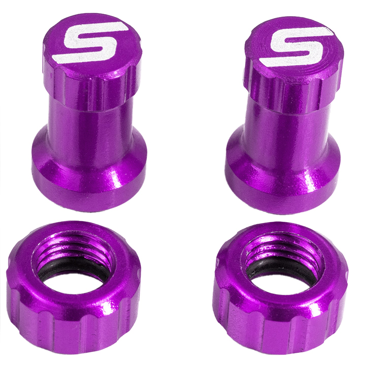 Stan's Tubeless Valve Stem Cap Color Kit - Purple Pair