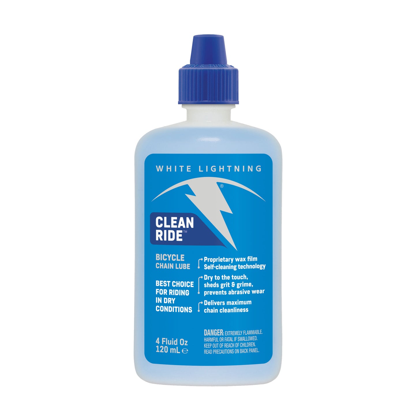 White Lightning Clean Ride Bike Chain Wax Lube - 4oz Drip
