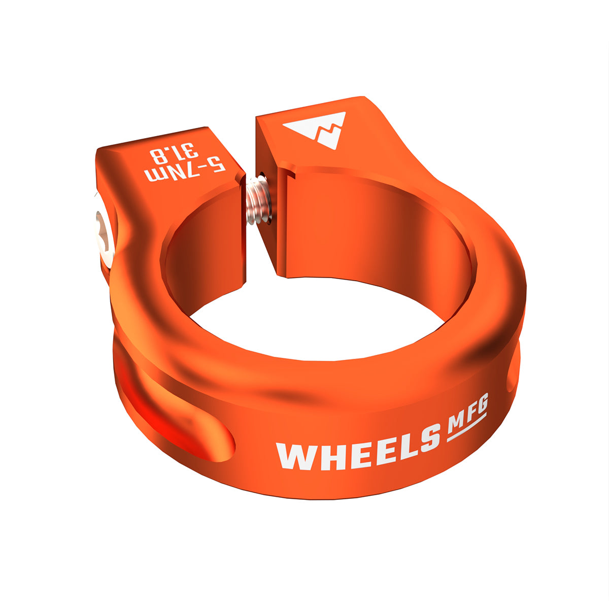 Wheels Manufacturing Seatpost Clamp - 31.8mm Bolt-On Orange