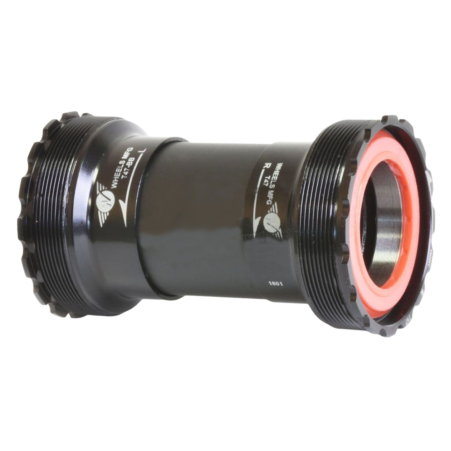 Wheels Manufacturing T47 Inboard Bottom Bracket - DUB Spindle ABEC-3 Bearing BLK