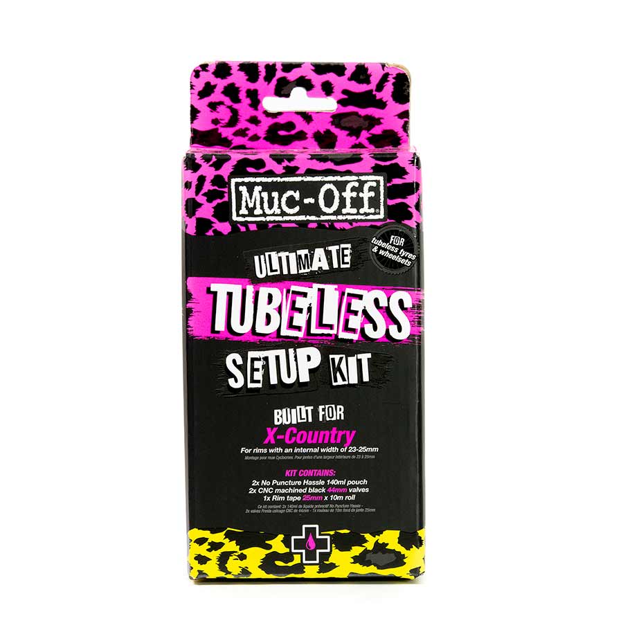 Muc-Off Ultimate Tubeless Kit - XC/Gravel 25mm Tape 44mm Valves