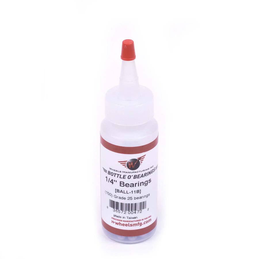 Wheels Manufacturing Grade 25 1/4" Loose Ball Bearing: Bottle of 150