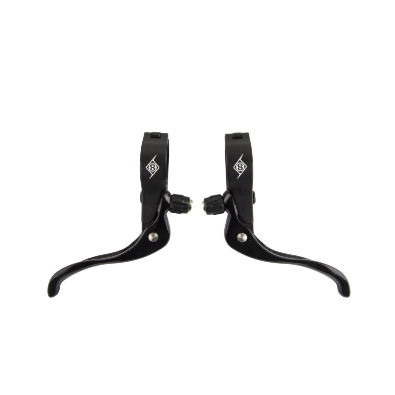 Origin8 Cross Top Mount Levers Black Pair 2 Finger Short Pull 26.0