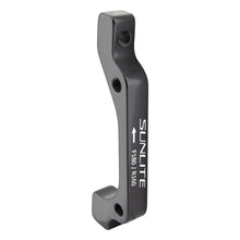 Sunlite Disc Adapter FT/RR 180mmF/160mmR Post Mount IS Mount Black