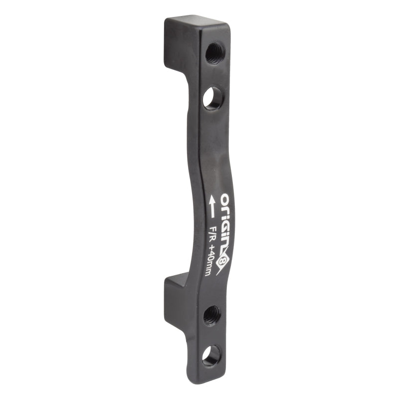 Origin8 Vise Post Mount Disc Adapter FT/RR 160mm to 200mm Post Mount Post Mount Black +40mm
