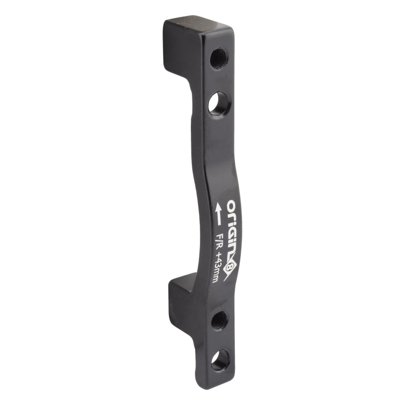 Origin8 Vise Post Mount Disc Adapter FT/RR 160mm to 203mm Post Mount Post Mount Black +43mm