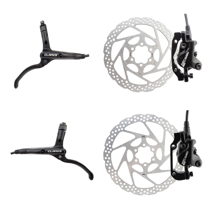 Clarks React 2 Hydraulic Disc Brake Kit Pair disc brake Black