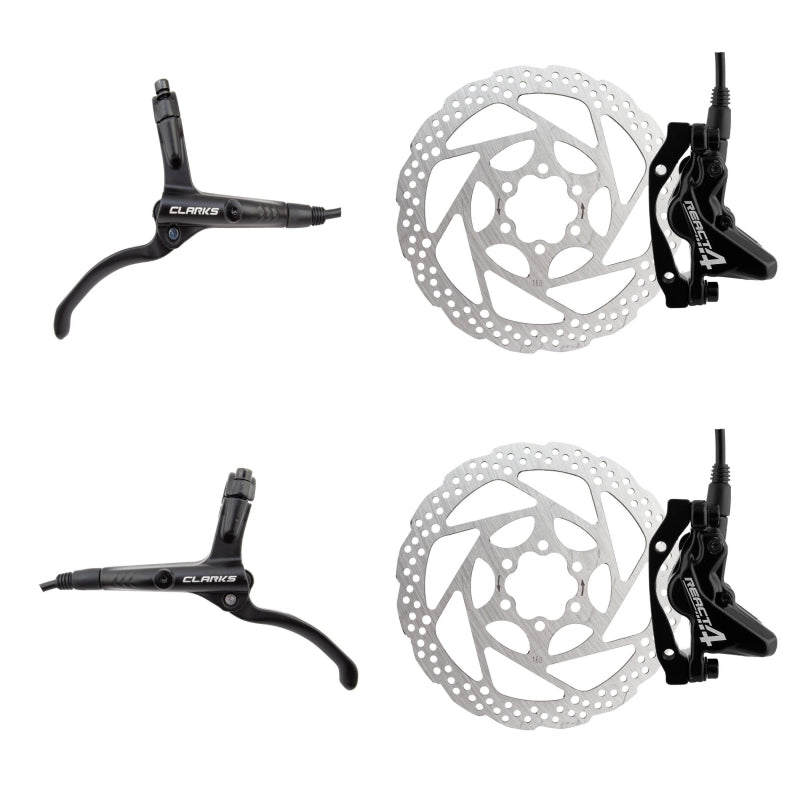Clarks React 4 Hydraulic Disc Brake Kit Pair disc brake Black