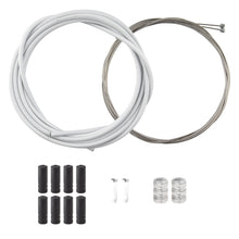 Clarks Stainless Steel Sport Gear Kit Front and rear 2500mm/2275mm 4mm/1.1mm SS White MTB/Road