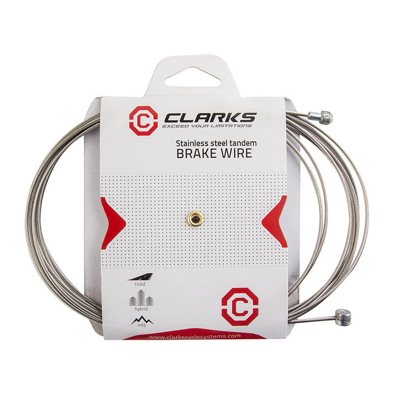 Clarks Stainless Steel Brake Wire Front or rear 3060mm 1.5mm SS Silver MTB/Road