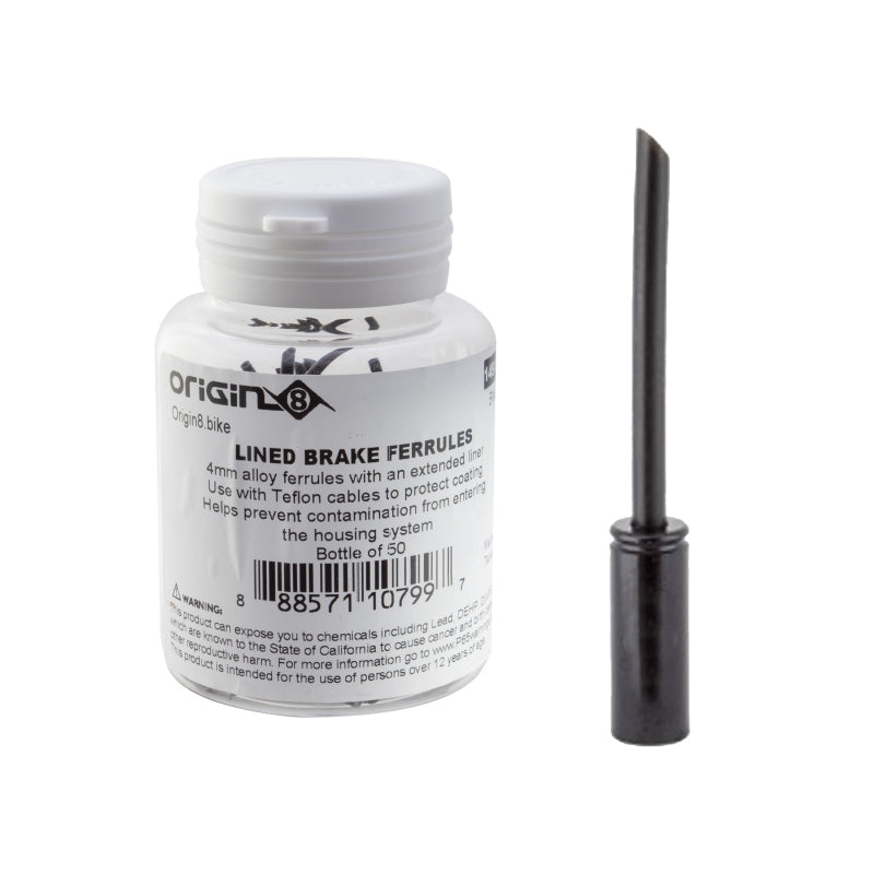 Origin8 Lined Gear Ferrules Gear 4mm Black