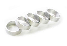 Wheels Manufacturing Aluminum Headset Spacer - 1-1/8" 10mm Silver 5-pack