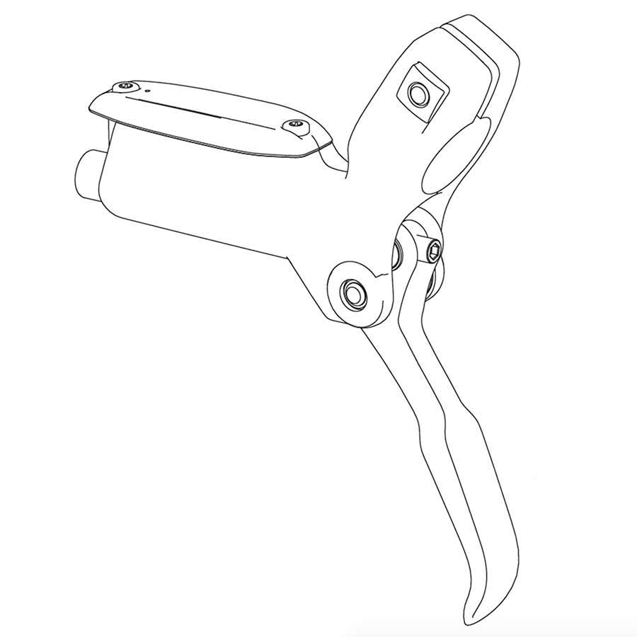 SRAM Level Bronze Stealth Disc Brake Lever Assembly - Aluminum Lever Blade Dark Polar C1