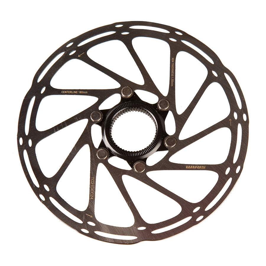 SRAM CenterLine Disc Brake Rotor - 180mm Center Lock 1.85mm Includes Internal Tooled Lockring