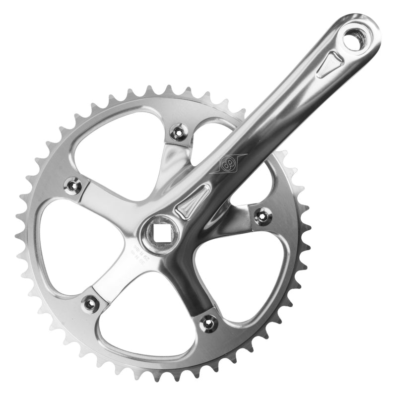 Origin8 SST 165x46 103mm JIS Square Taper crankset silver/silver