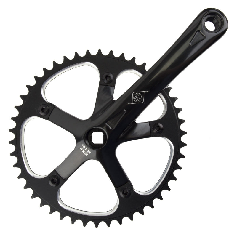 Origin8 SST 165x46 103mm JIS Square Taper crankset black/black