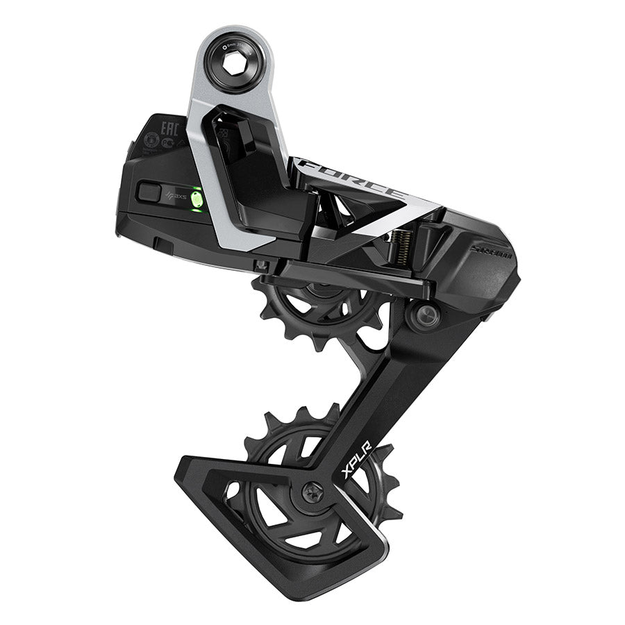 SRAM Force XPLR AXS Rear Derailleur - For Force XPLR 1x 13-Speed 46t Max UDH Hangerless Battery Not Included BLK/Silver E1