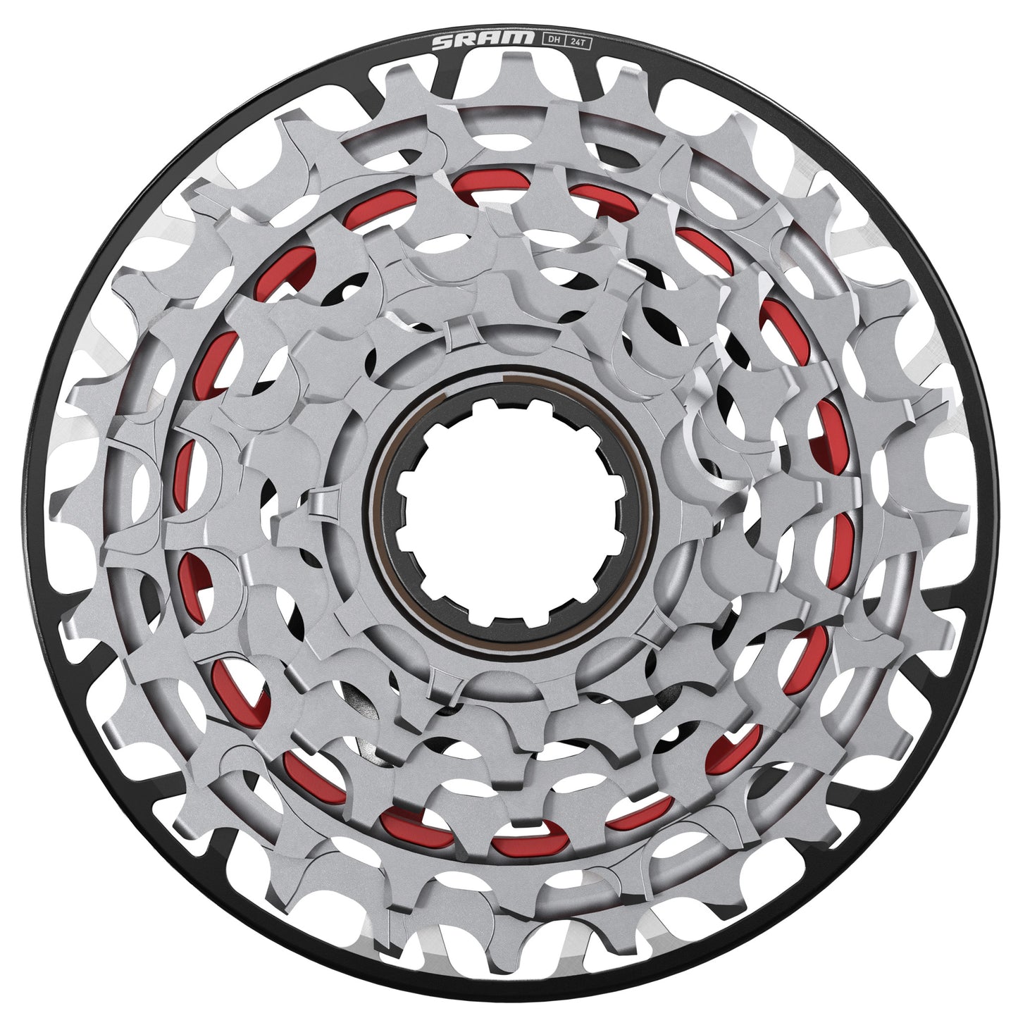 SRAM XX Downhill XS-797 T-Type Cassette - 7-Speed 10-24t For XD Driver Silver
