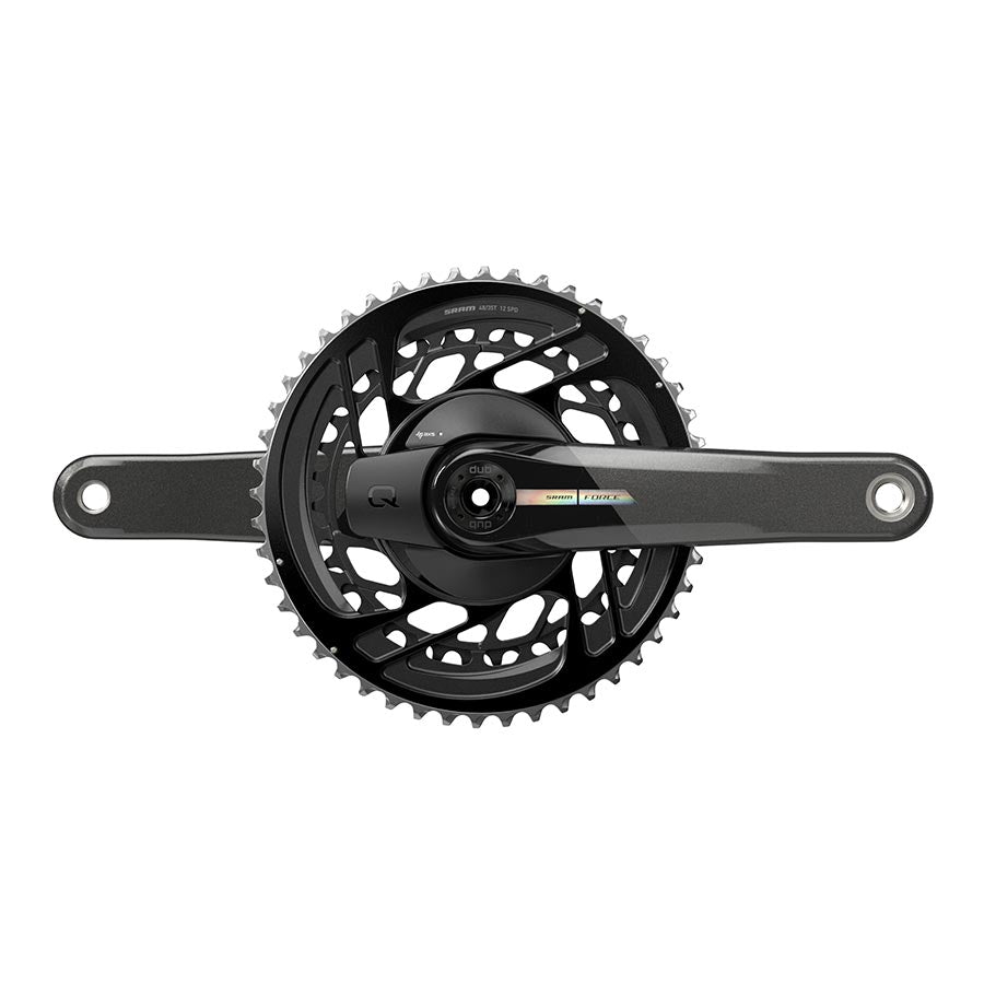 SRAM Force AXS Power Meter Crankset - 175mm 2x 12-Speed 46/33t Direct Mount DUB Spindle Interface Iridescent Gray D2