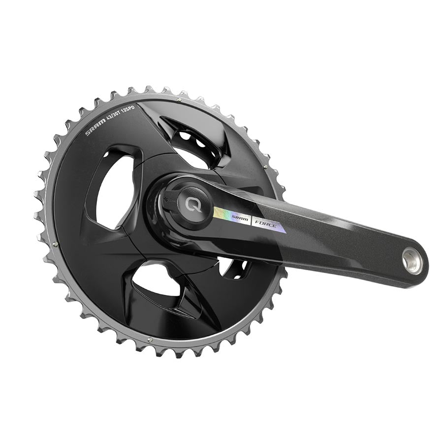 SRAM Force D2 2x Wide Power Meter Crankset Speed: 12 Spindle: 28.99mm BCD: Direct Mount 43/30 DUB 175mm Black Road Disc