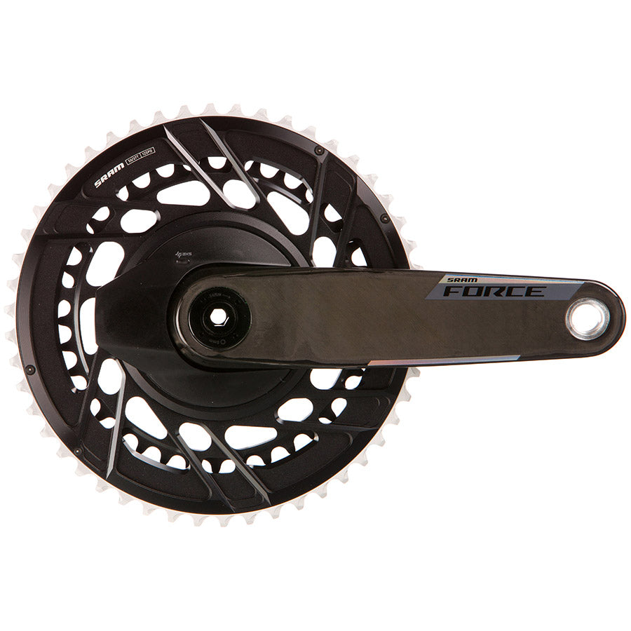 SRAM Force 2x Powermeter E1 Power Meter Crankset Speed: 12 Spindle: 28.99mm BCD: Thread Mount 50/37 DUB 160mm Black Road