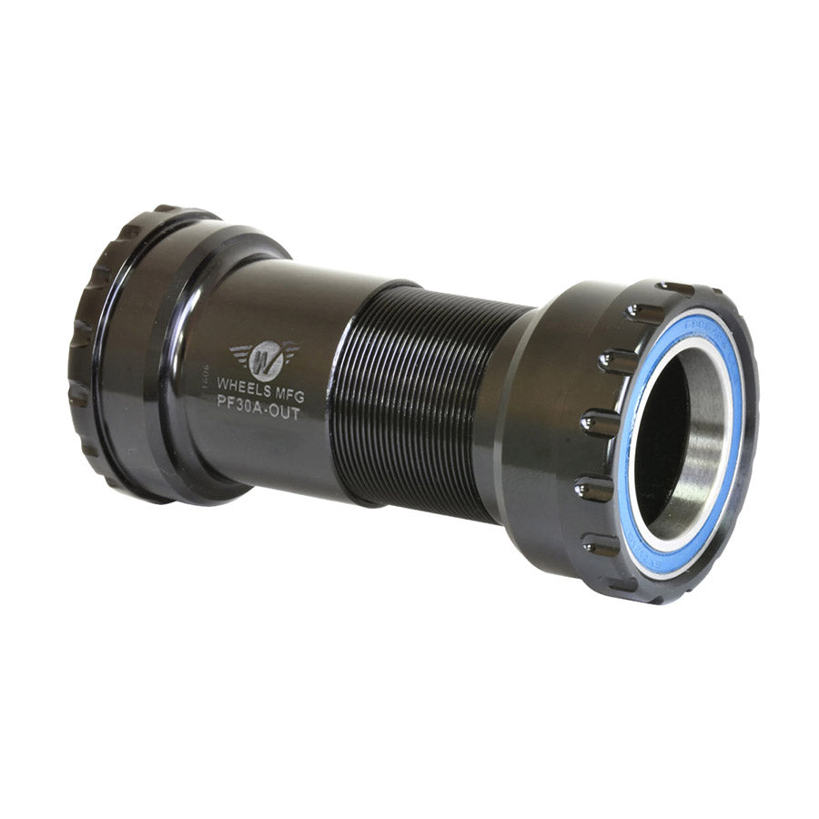 Wheels Manufacturing PF30A Thread-Together Bottom Bracket - DUB Spindle ABEC-3 Bearing BLK