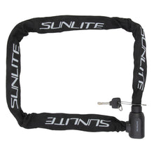 Sunlite E-Bike Key Chain Lock 8mm 4`/130cm Key Blk