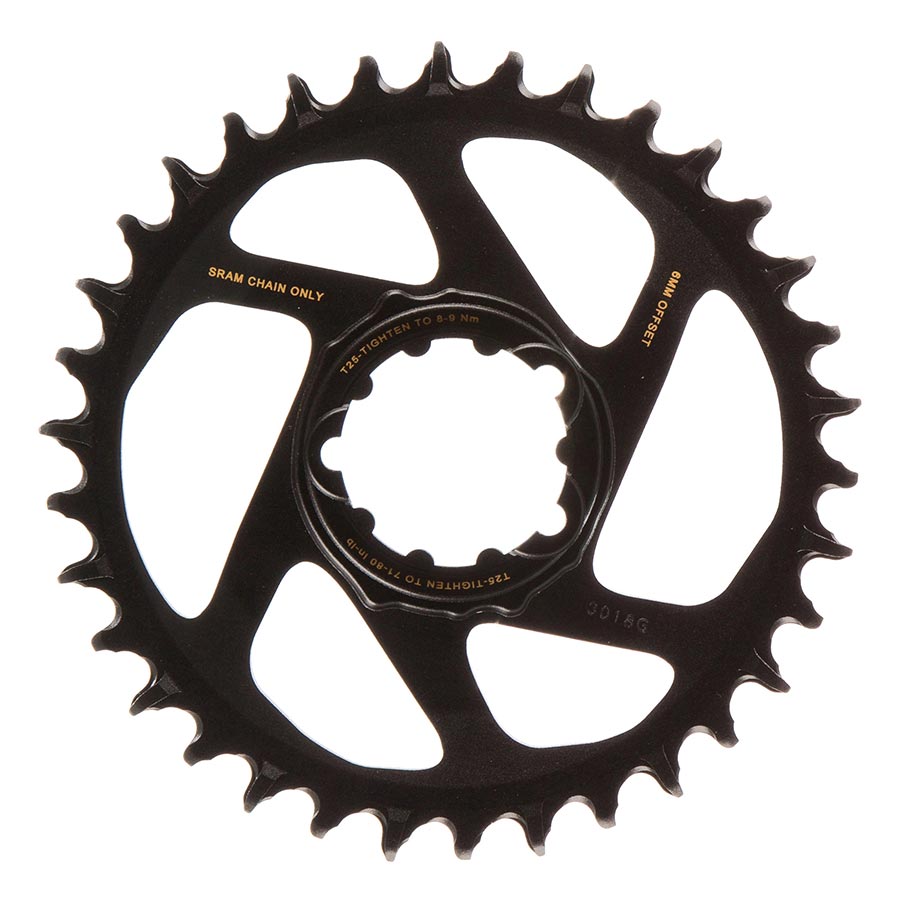 SRAM X-SYNC 2 SL 6mm Chainring Teeth: 34 Speed: 11/12 BCD: Direct Mount Single Aluminum Gold