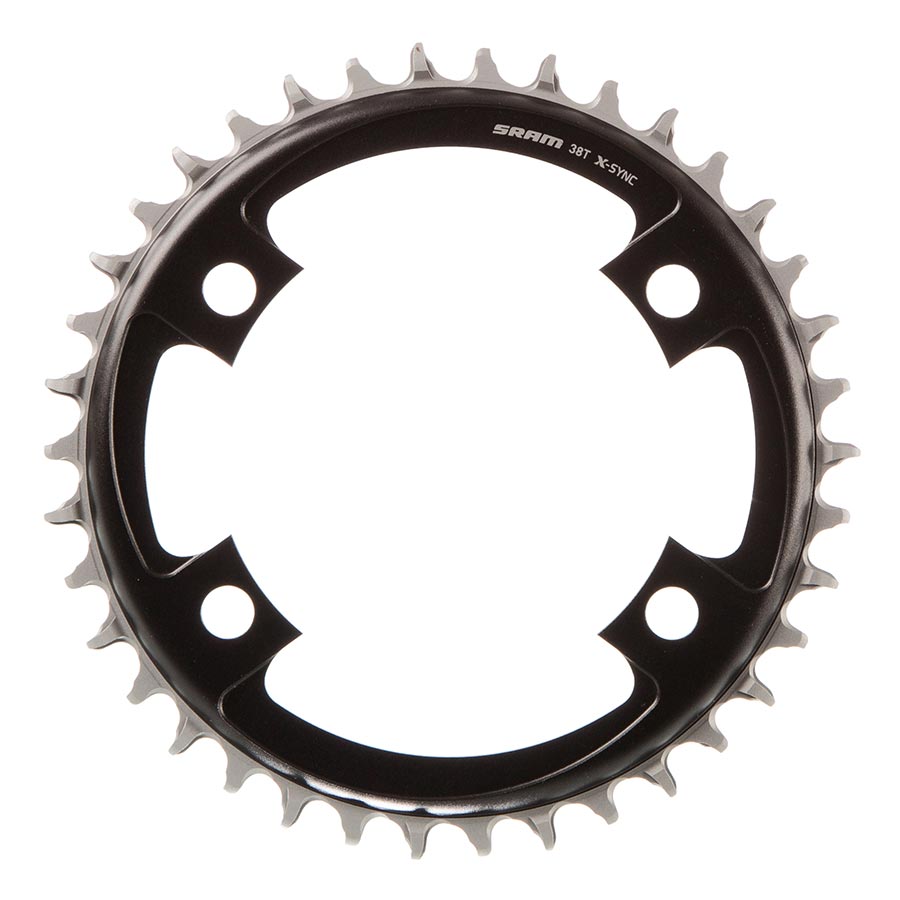 SRAM 38 Tooth 107mm BCD x 4-Bolt 1x12-Speed X-Sync Chainring Blast Black