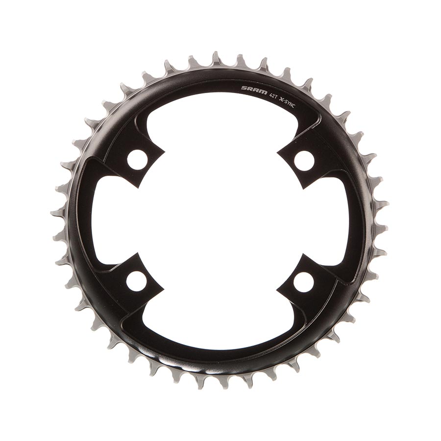 SRAM 42 Tooth 107mm BCD x 4-Bolt 1x12-Speed X-Sync Chainring Blast Black