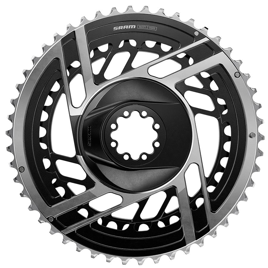 SRAM RED 2x Chainring Kit - 50/37t 2x12-Speed 8-Bolt Direct Mount BLK/Silver E1
