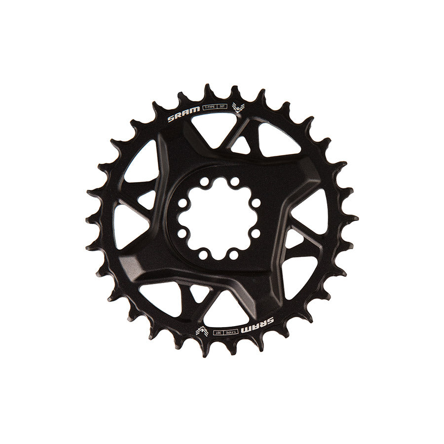 SRAM S1000 Eagle T-Type Direct Mount Chainring - 30t 12-Speed 8-Bolt Direct Mount 3mm Offset Aluminum BLK