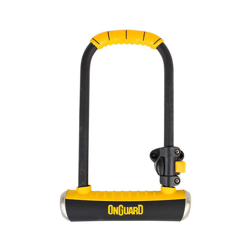 OnGuard PitBull Series U-Lock - 4.5 x 9" Keyed Black/Yellow Includes bracket