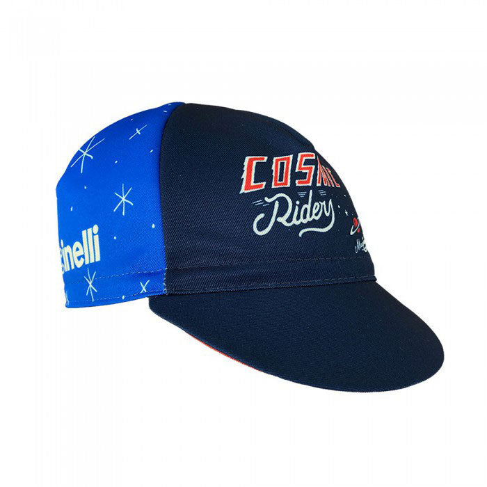 Cinelli Cycling Cap Mora Art Cosmic Riders Blue