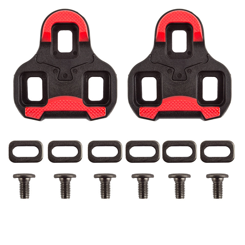 Origin8 Split 9 KEO Compatible Cleats  Black/Red Look Keo 9° Float