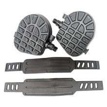 Sunlite Flat Form I Exerciser Pedals 9/16` Loose Ball Black Toe Straps