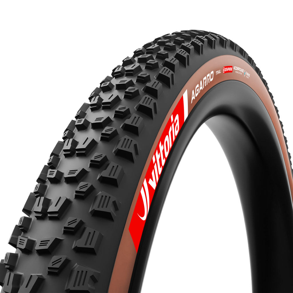 Vittoria Agarro Tire - 29 x 2.4 Tubeless Folding BLK/Brown 4C Trail TNT Graphene G2.0