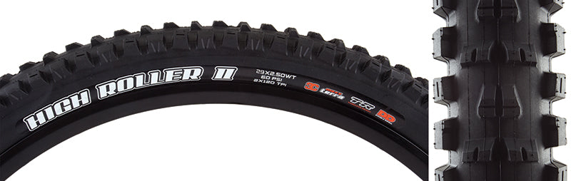 Maxxis High Roller II Tire 29''x2.50 Folding Tubeless Ready 3C Maxx Terra Double Down Wide Trail 120x2TPI Black