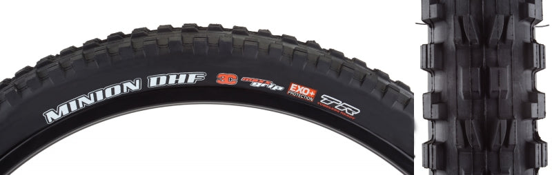 Maxxis Minion DHF Tire - 27.5 x 2.5 Tubeless Folding BLK 3C MaxxGrip EXO+ Wide Trail