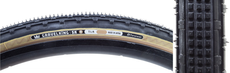 Panaracer GravelKing SK R Tire - 700 x 45 Tubeless Folding Black/Amber