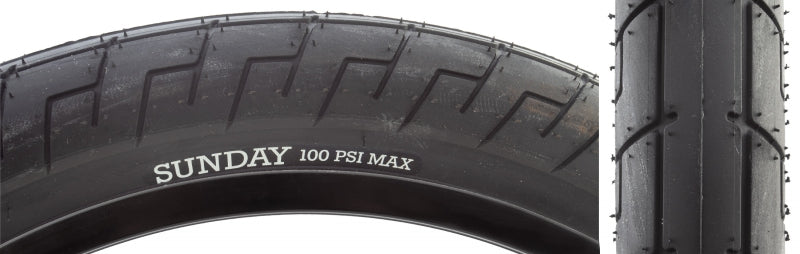 Sunday Street Sweeper Tire - 20 x 2.4 Clincher Wire Black/Black