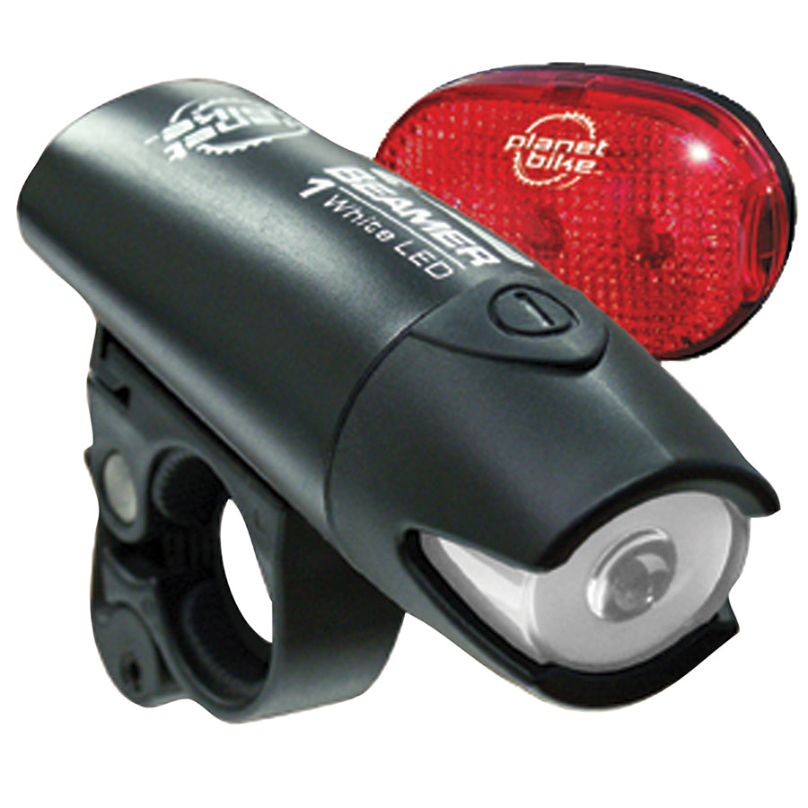 Planet Bike Beamer 1/Blinky 3 Headlight/Taillight Set - Black