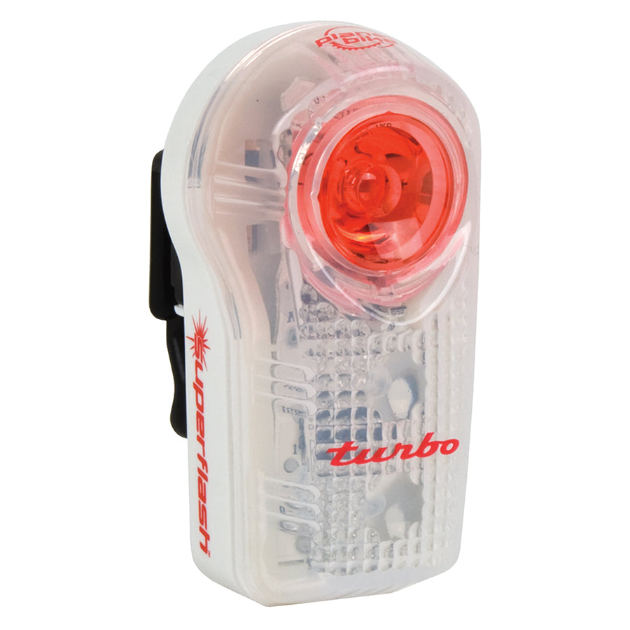 Planet Bike LED Superflash Turbo Taillight: Red/Clear/White