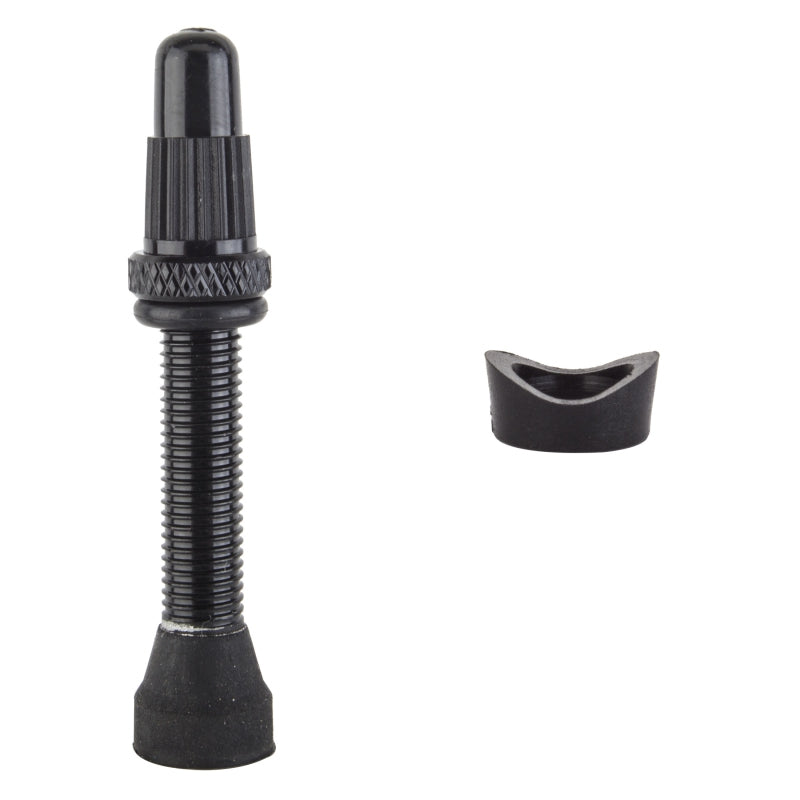 Origin8 Tubeless Alloy Presta Valve Tubeless Valve 35mm Single AL6061 Black <22mm