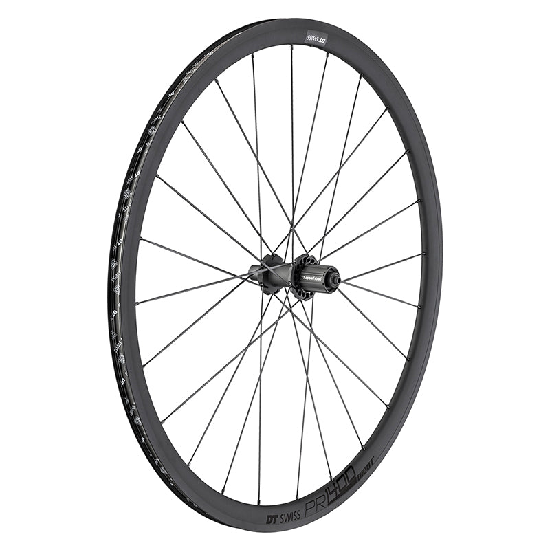 DT Swiss PR 1400 DiCut OXiC Rear Wheel - 700 QR x 130mm Rim Brake HG11 Road/XDR Ratchet 36 SL BLK 32mm
