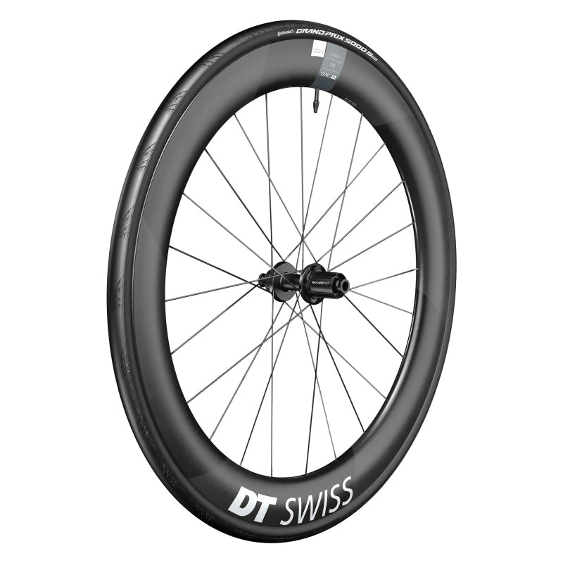 DT Swiss ARC 1400 DiCut 62 Rear Wheel - 700 12 x 142mm Center-Lock HG11 Road/XDR Ratchet EXP 36 BLK WTS w/Grand Prix 5000 STR Tire
