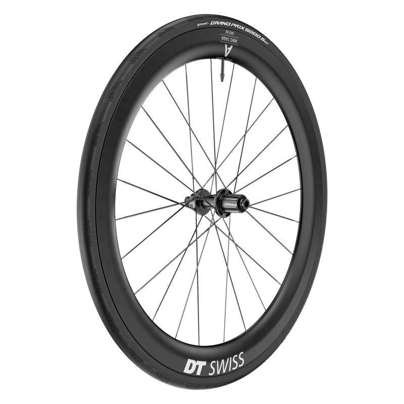 DT Swiss ARC 1400 DiCut 55 Rear Wheel - 700 12 x 142mm Center-Lock HG11 Road/XDR Ratchet EXP 36 BLK WTS w/Grand Prix 5000 STR Tire